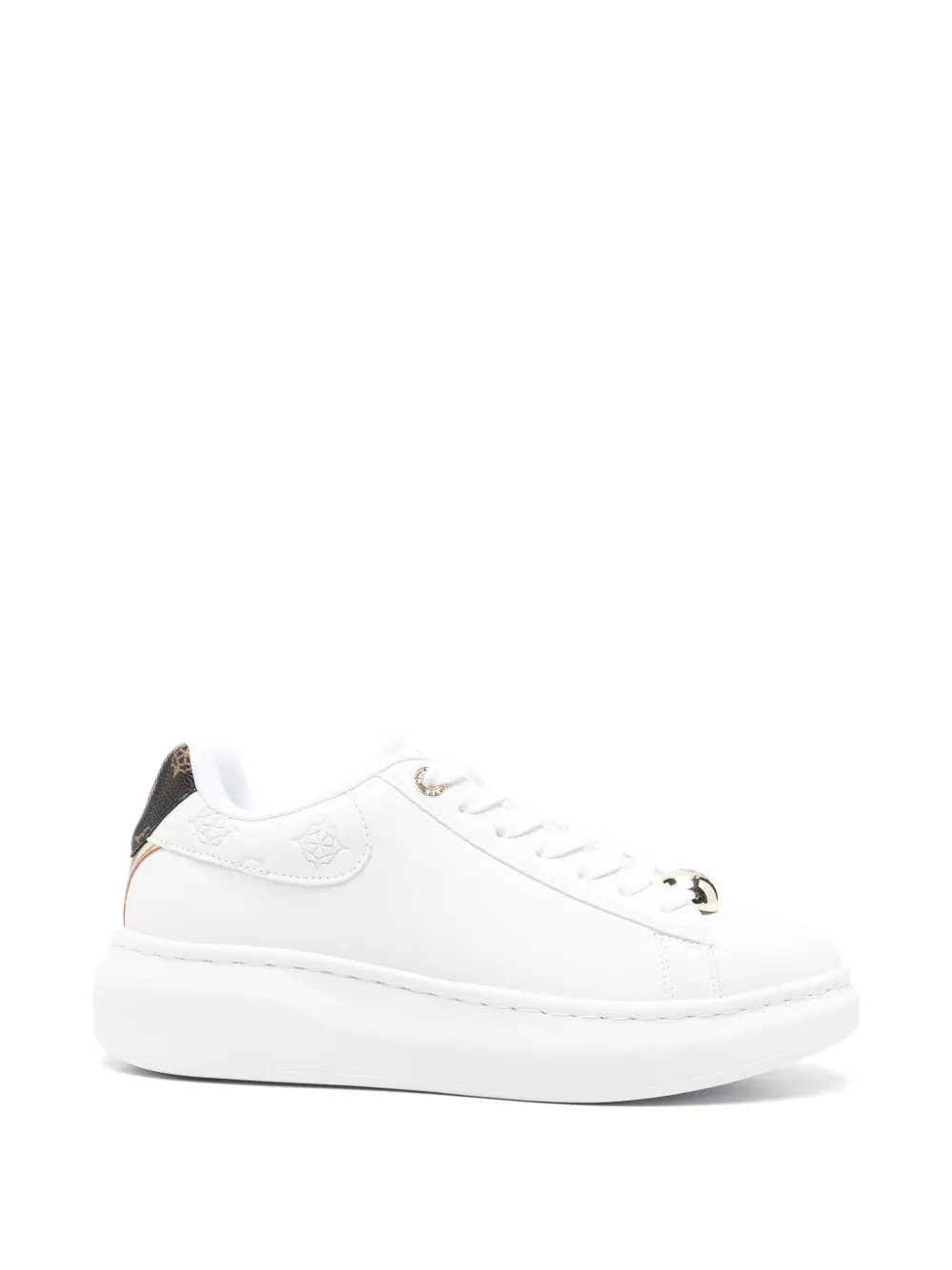 GUESS USA logo-embossed platform sneakers Wit