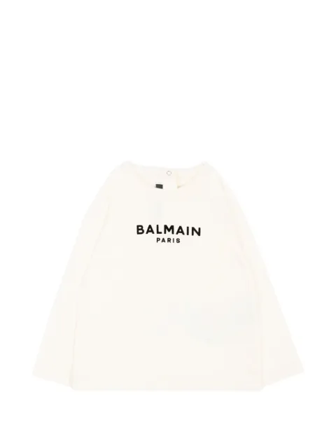 Balmain Kids camiseta con logo estampado