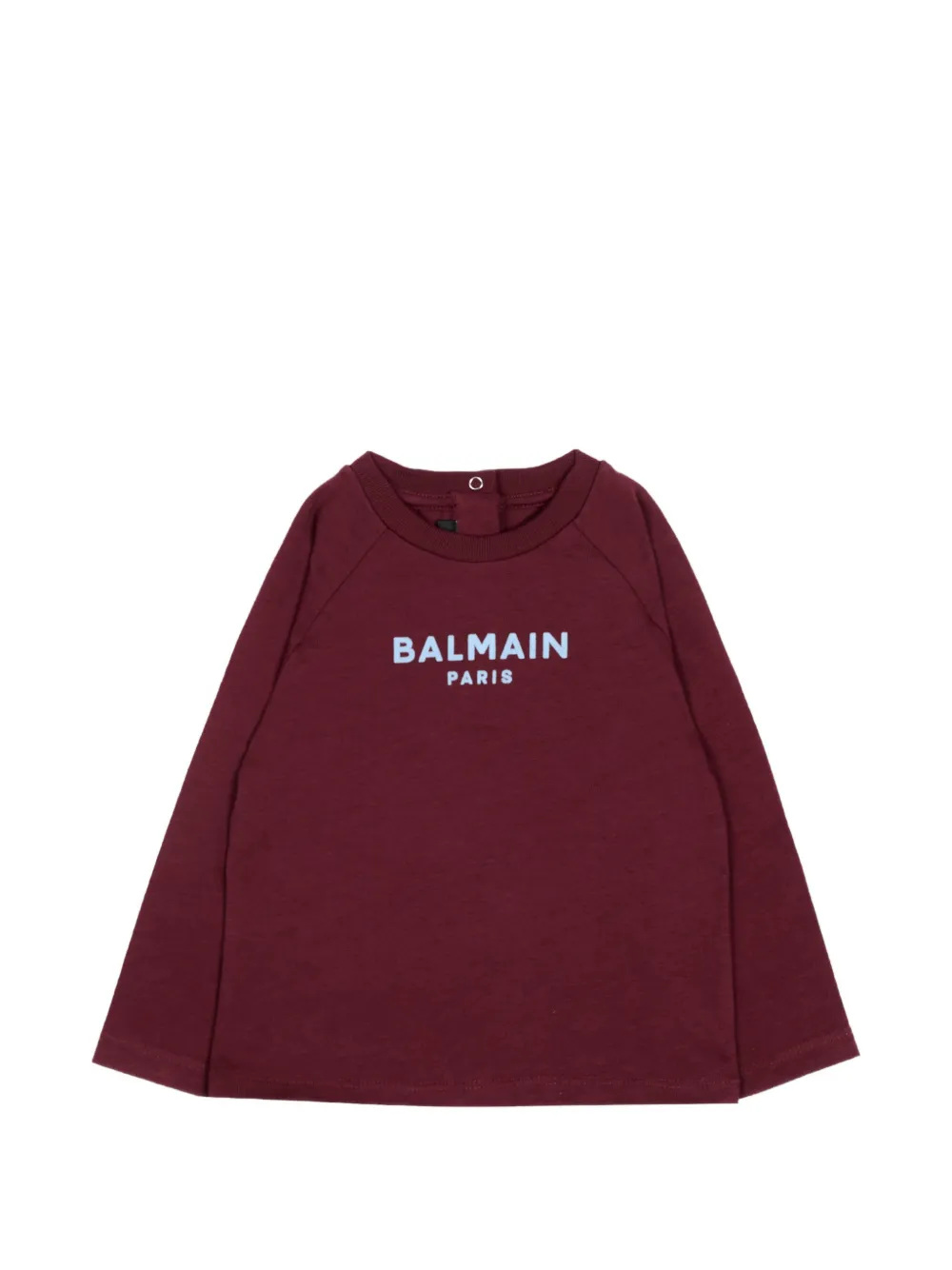 Balmain Kids logo-print raglan-sleeve T-shirt - Rosso