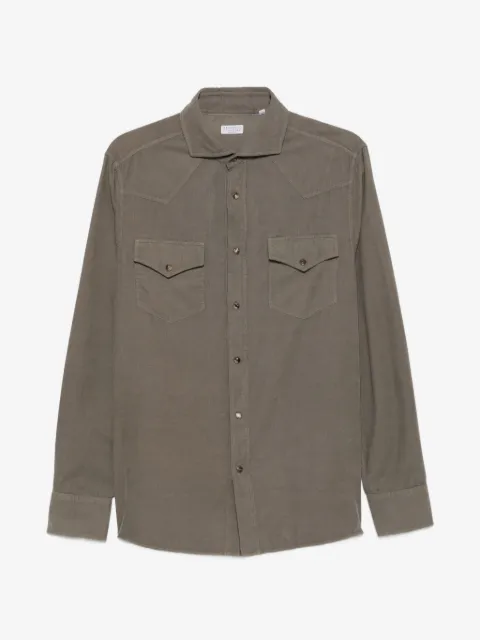 Brunello Cucinelli corduroy western-style shirt