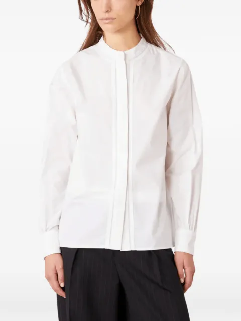 Officine Generale camisa plisada con cuello mao