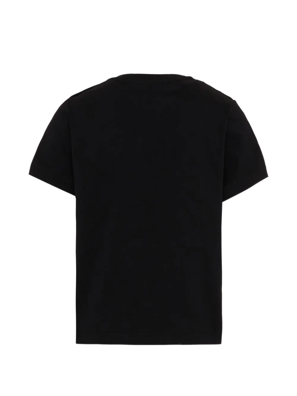 Balmain Kids T-shirt met logoprint en knoopdetail Zwart