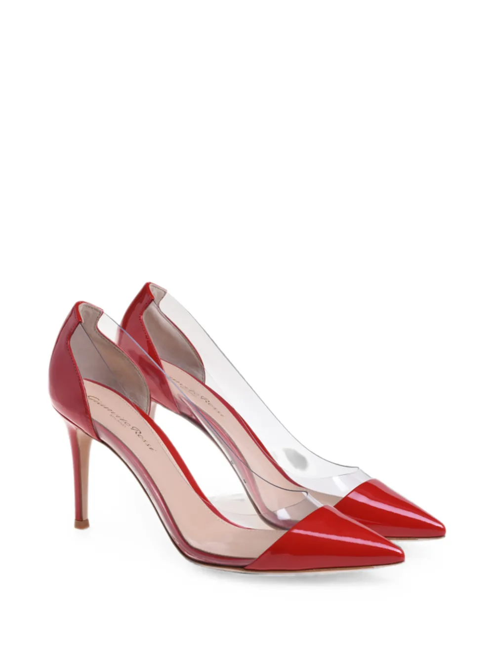 Gianvito Rossi Plexi 85 pumps Rood