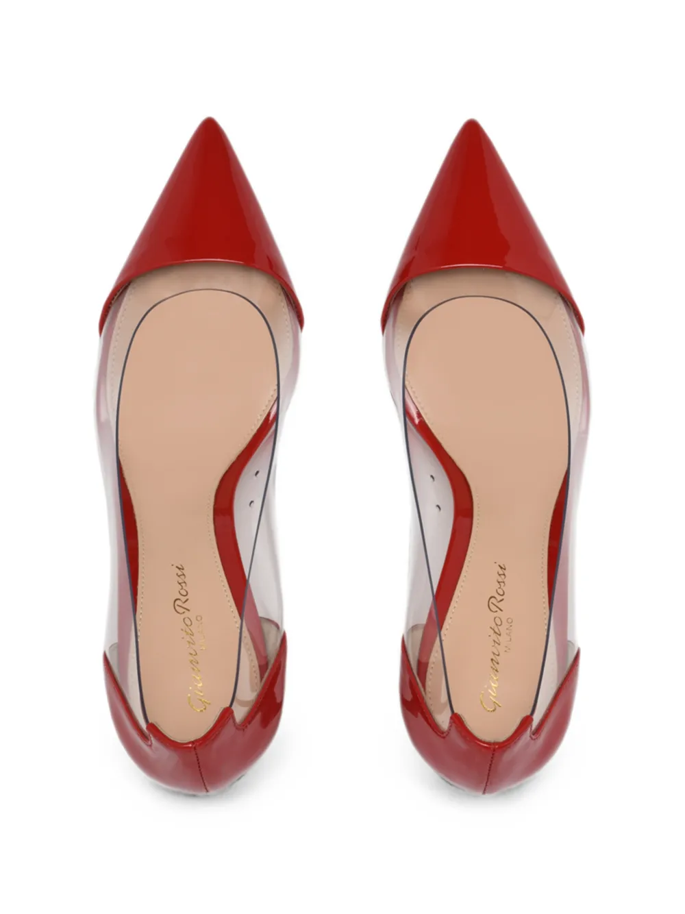 Gianvito Rossi Plexi 85 pumps Rood