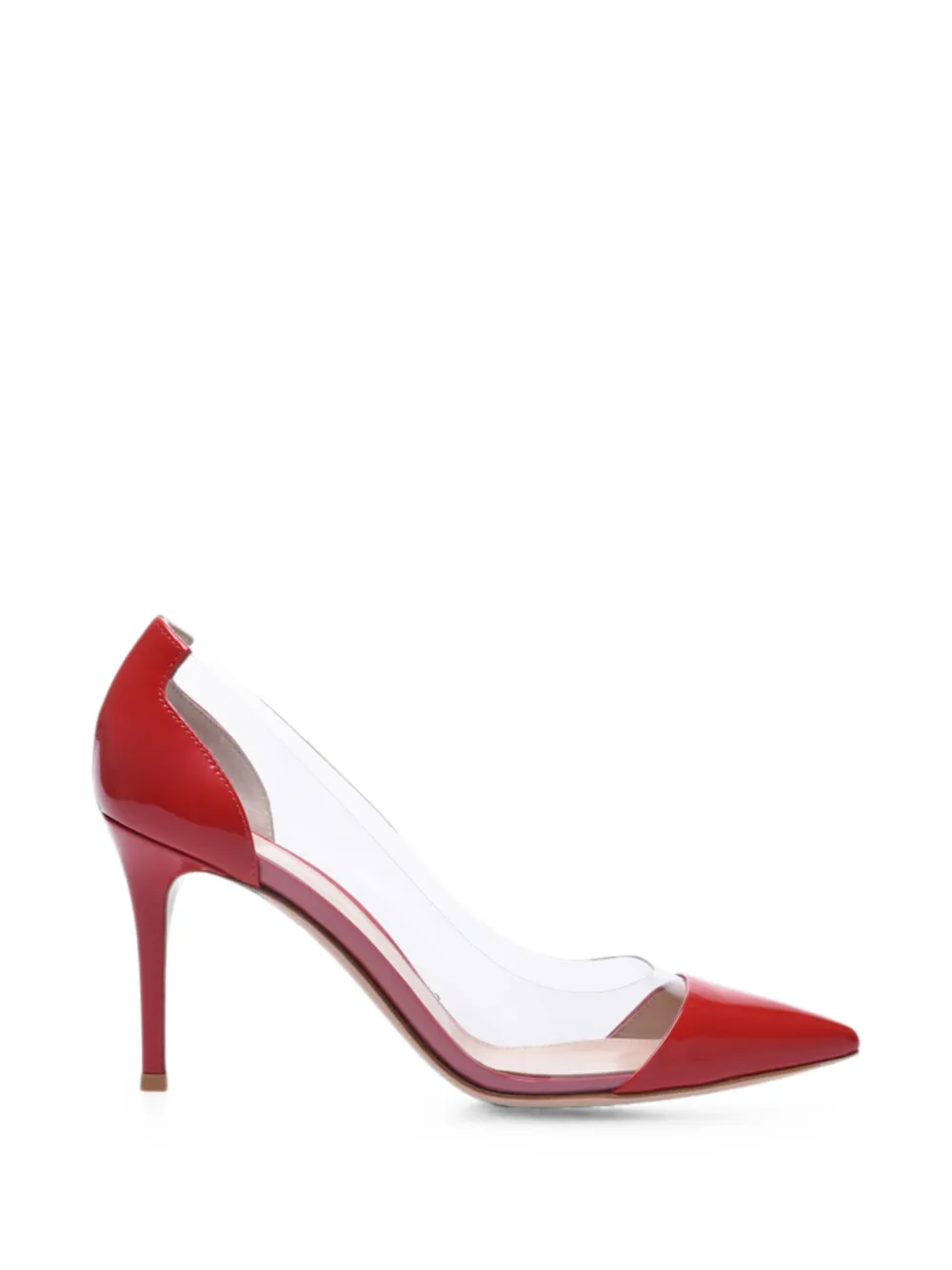 Gianvito Rossi Plexi 85 pumps - Rot
