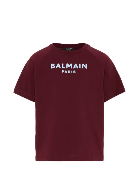 Balmain Kids logo-print raglan-sleeve T-shirt