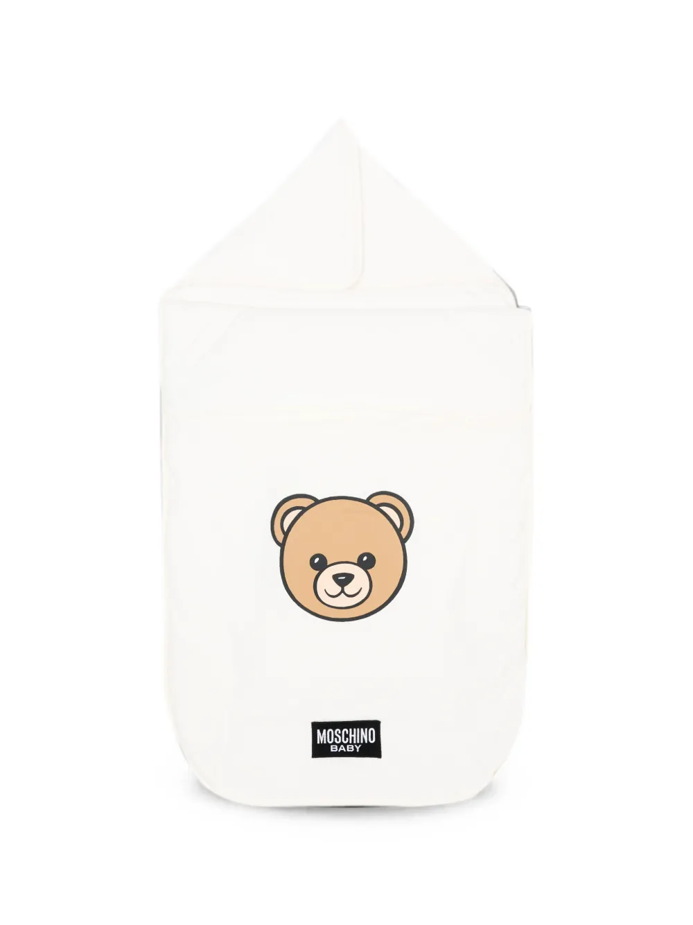 Moschino Kids Teddy Bear print sleep bag - Bianco