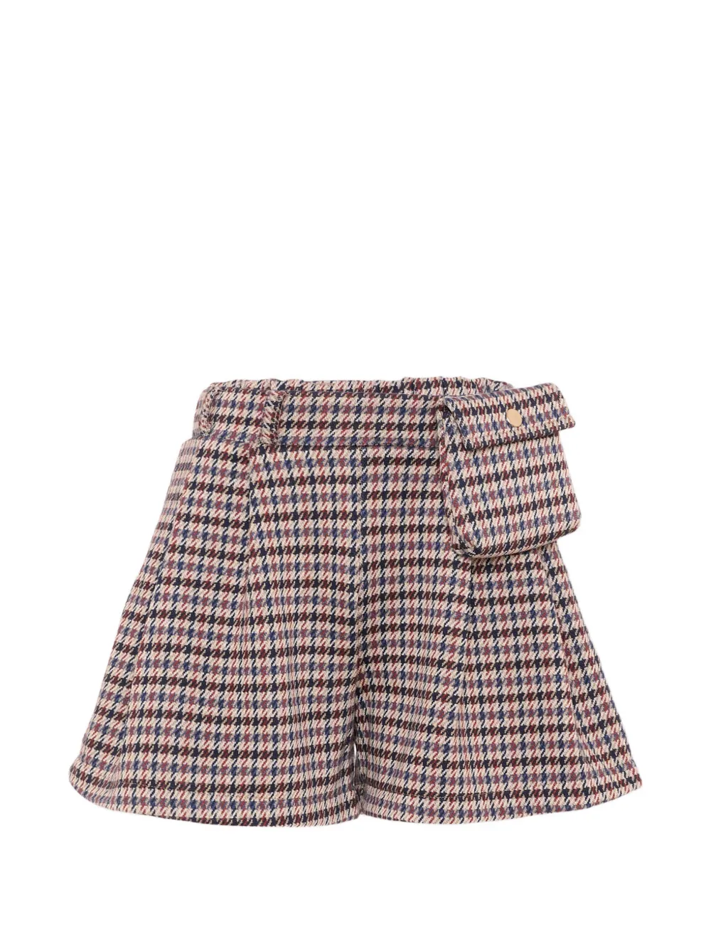 Mayoral houndstooth-pattern belt-bag shorts - Toni neutri