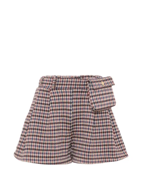 Mayoral houndstooth-pattern belt-bag shorts
