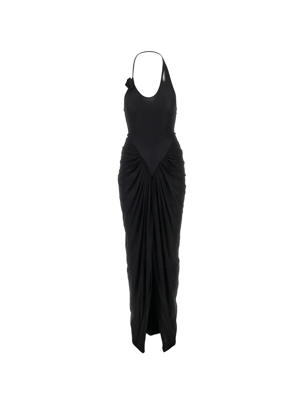 Maygel Coronel draped maxi dress - Nero