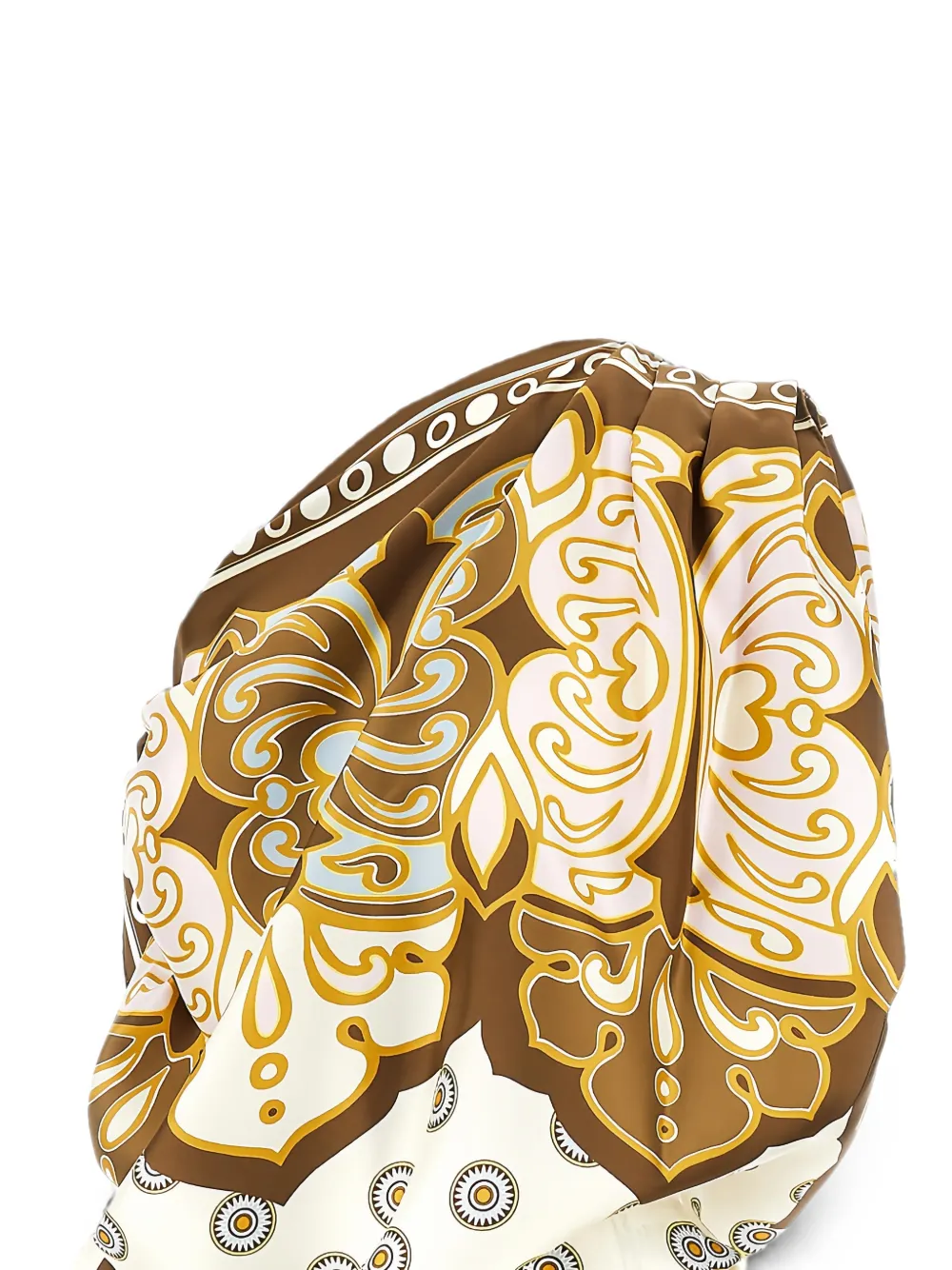 La DoubleJ Foulard top met print Bruin