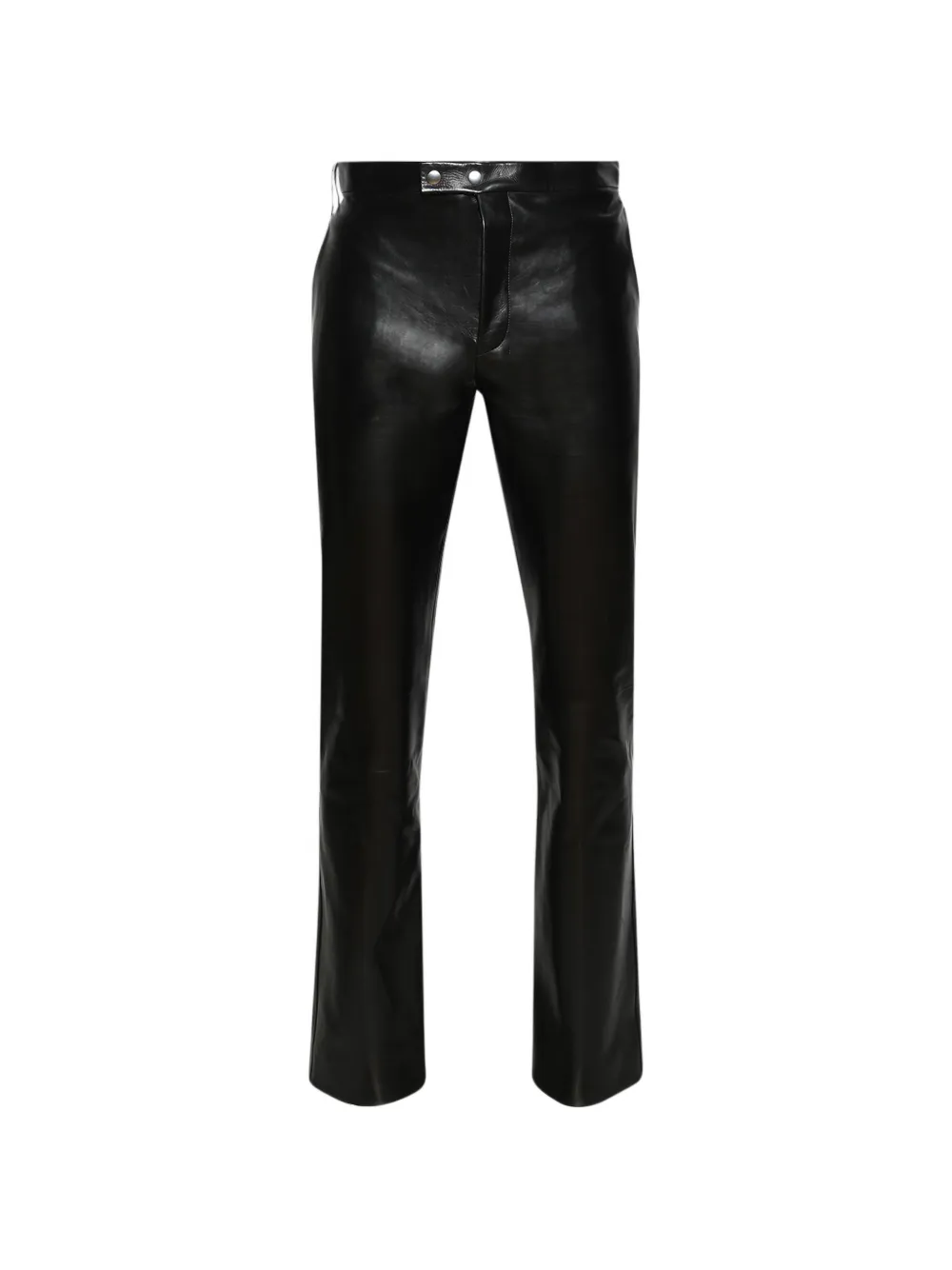 Jil Sander Leren broek Zwart