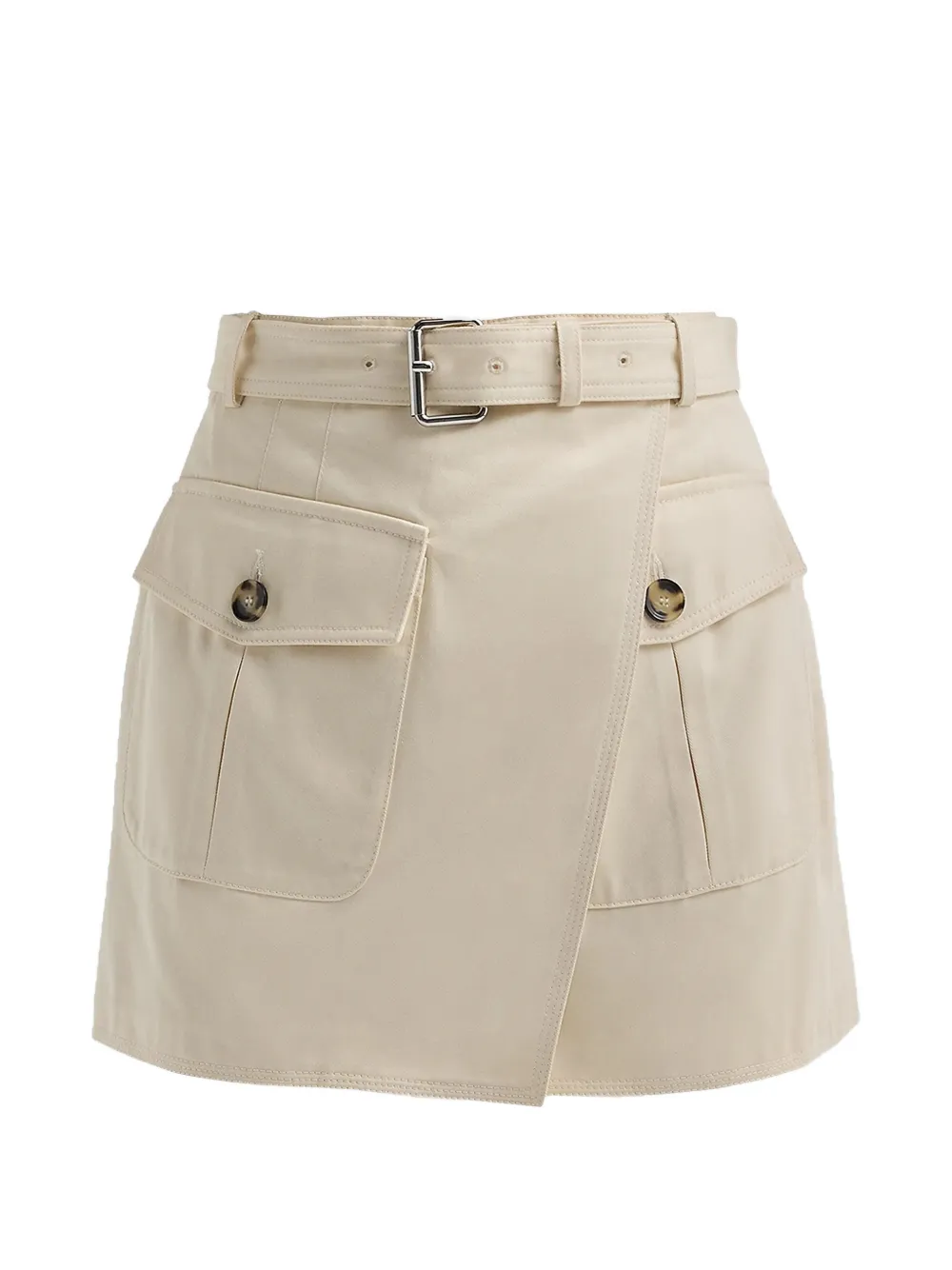 Proenza Schouler Bruni belted wrap shorts - Toni neutri