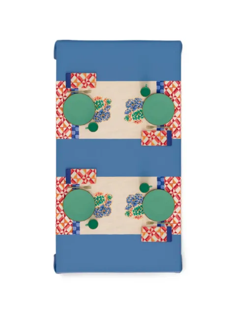 Lisa Corti Positano red tiles table runner