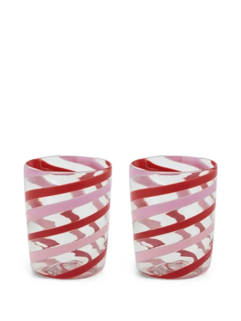 Lisa Corti x Canna Spiral decorative glasses (set of two)