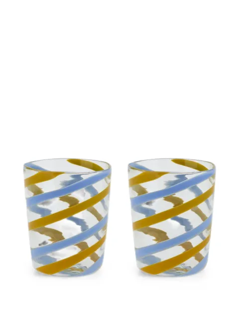 Lisa Corti x Canna Spiral decorative glasses (set of two)