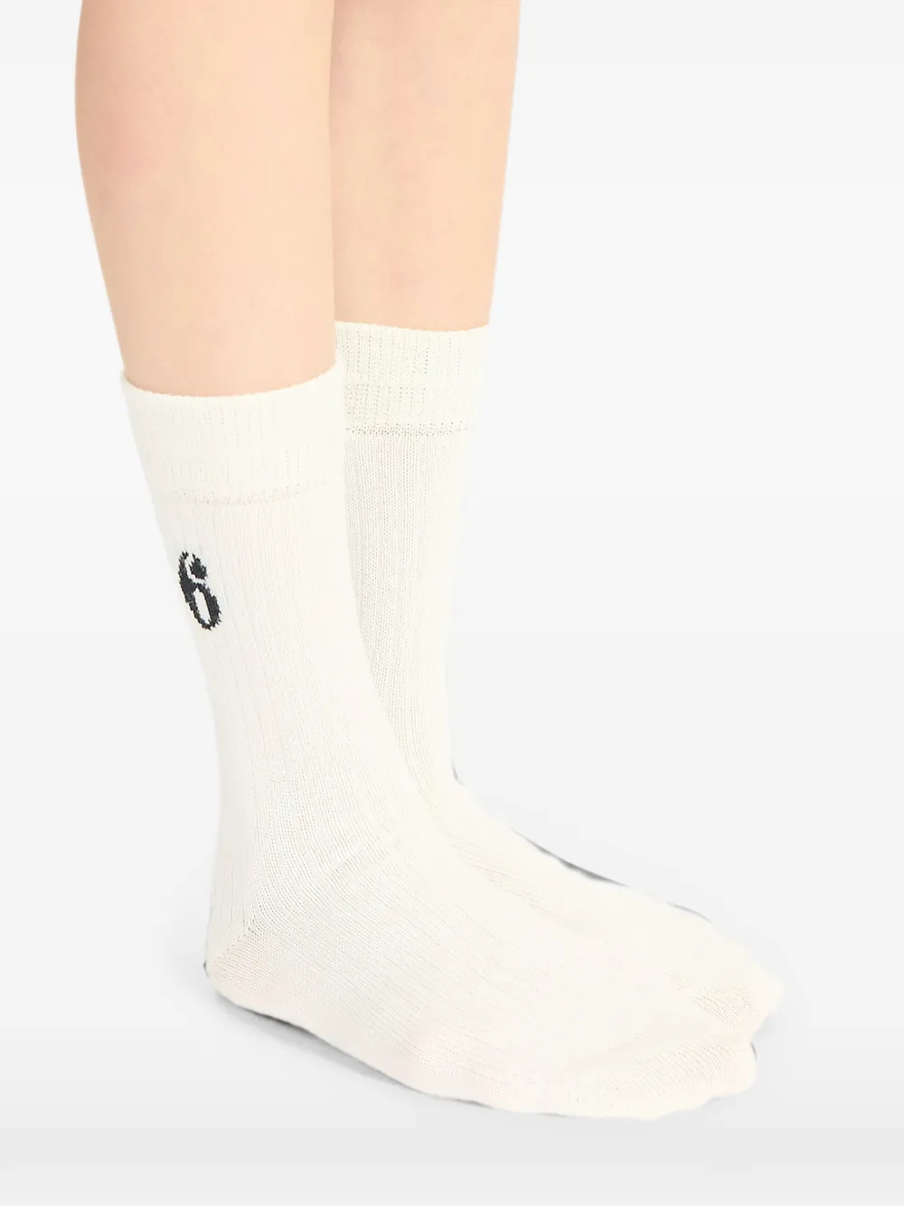 MM6 Maison Margiela Sokken van wolblend Wit