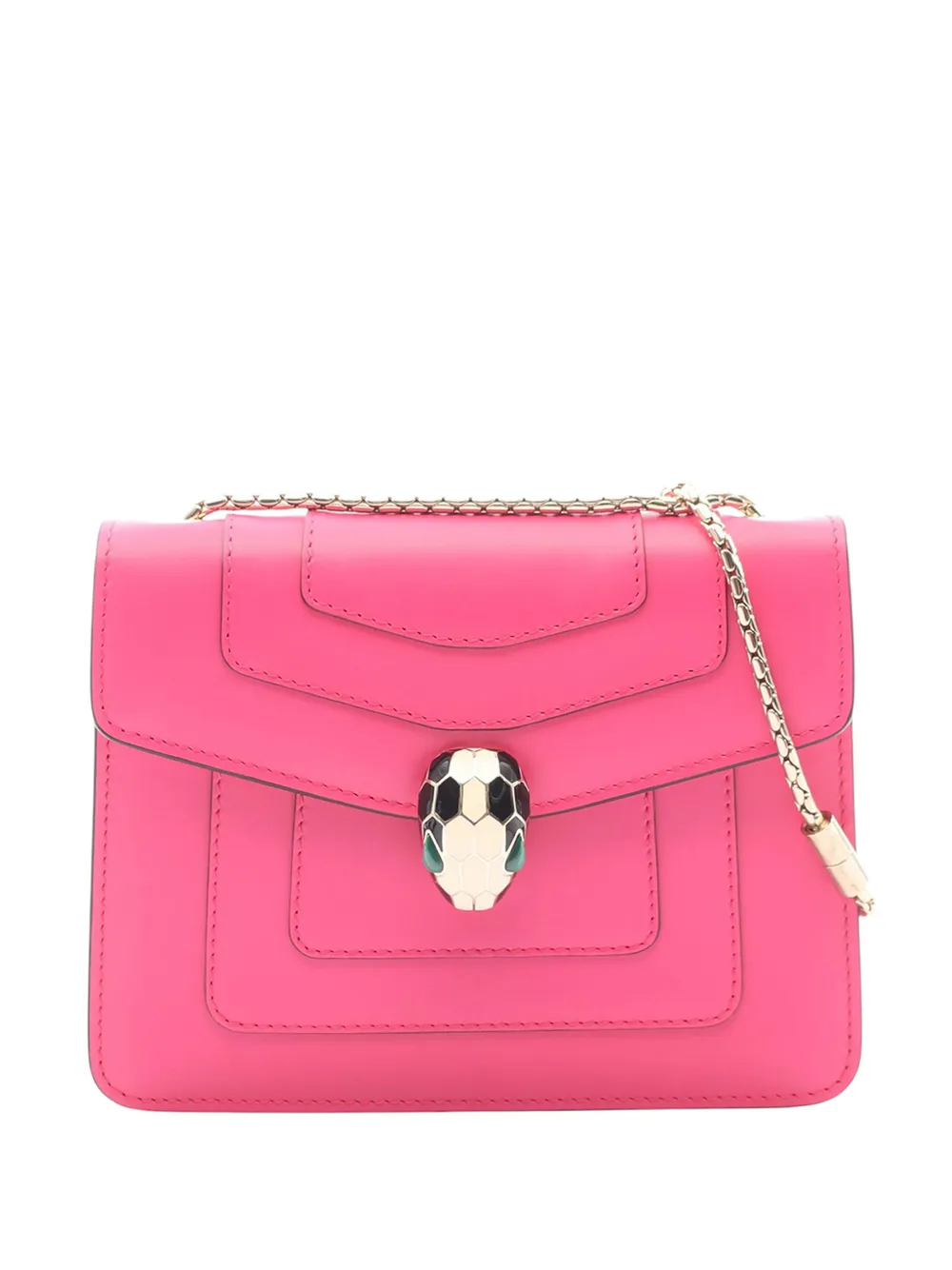 Bvlgari Pre-Owned 2011-2025 Small Leather Square Serpenti Forever Chain crossbody bag - Rosa