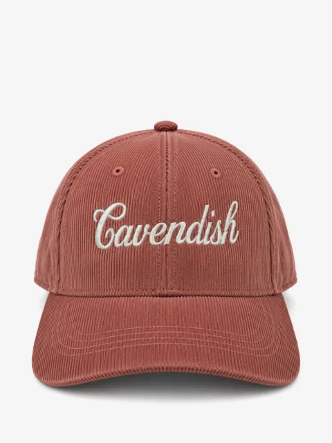 Cavendish 로고 자수 코듀로이 베이스볼 캡 모자