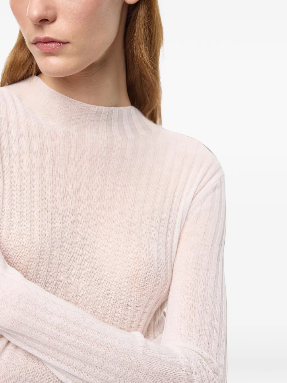 PINKO Ribgebreide trui Beige