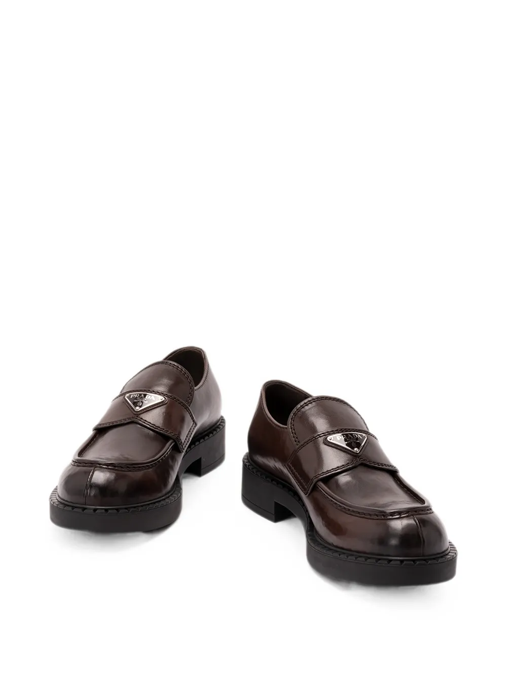 Prada triangle-logo leather loafers Bruin