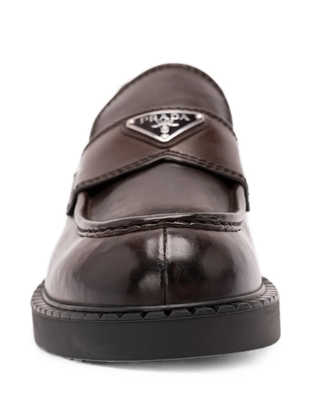 Prada triangle-logo leather loafers Bruin