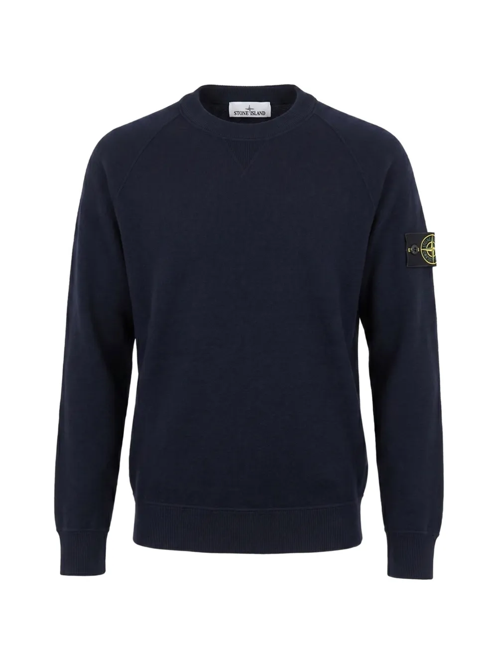 Stone Island logo-patch raglan-sleeve sweater - Blu