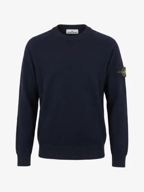 Stone Island suéter con parche del logo y mangas raglán