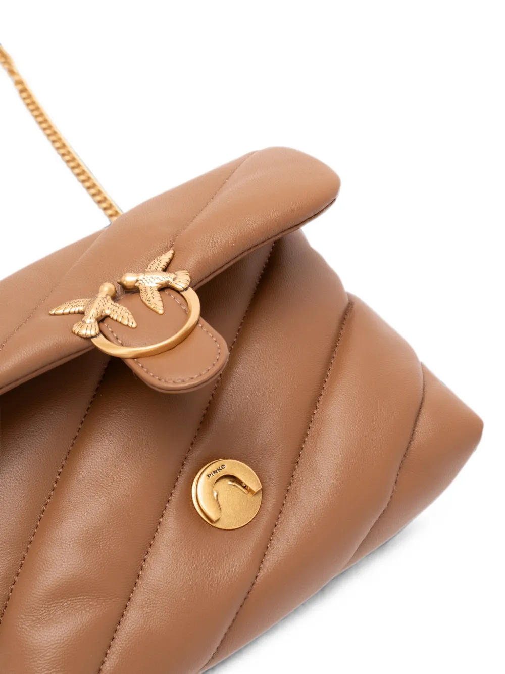 PINKO Love Baby gevoerde crossbodytas Bruin