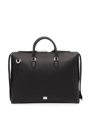 Prada Re-Nylon Saffiano-leather Briefcase | Black | FARFETCH