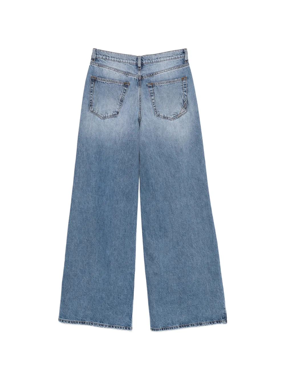 3x1 The Kat jeans met wijde pijpen en stippen Blauw