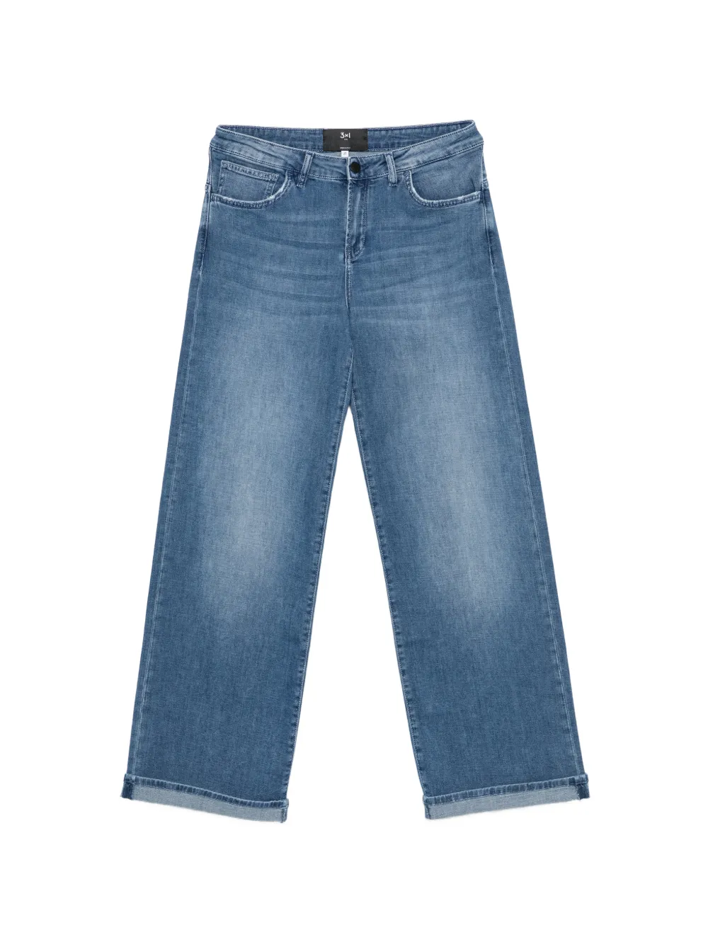 3x1 Charlie cuffed wide-leg jeans - Blu