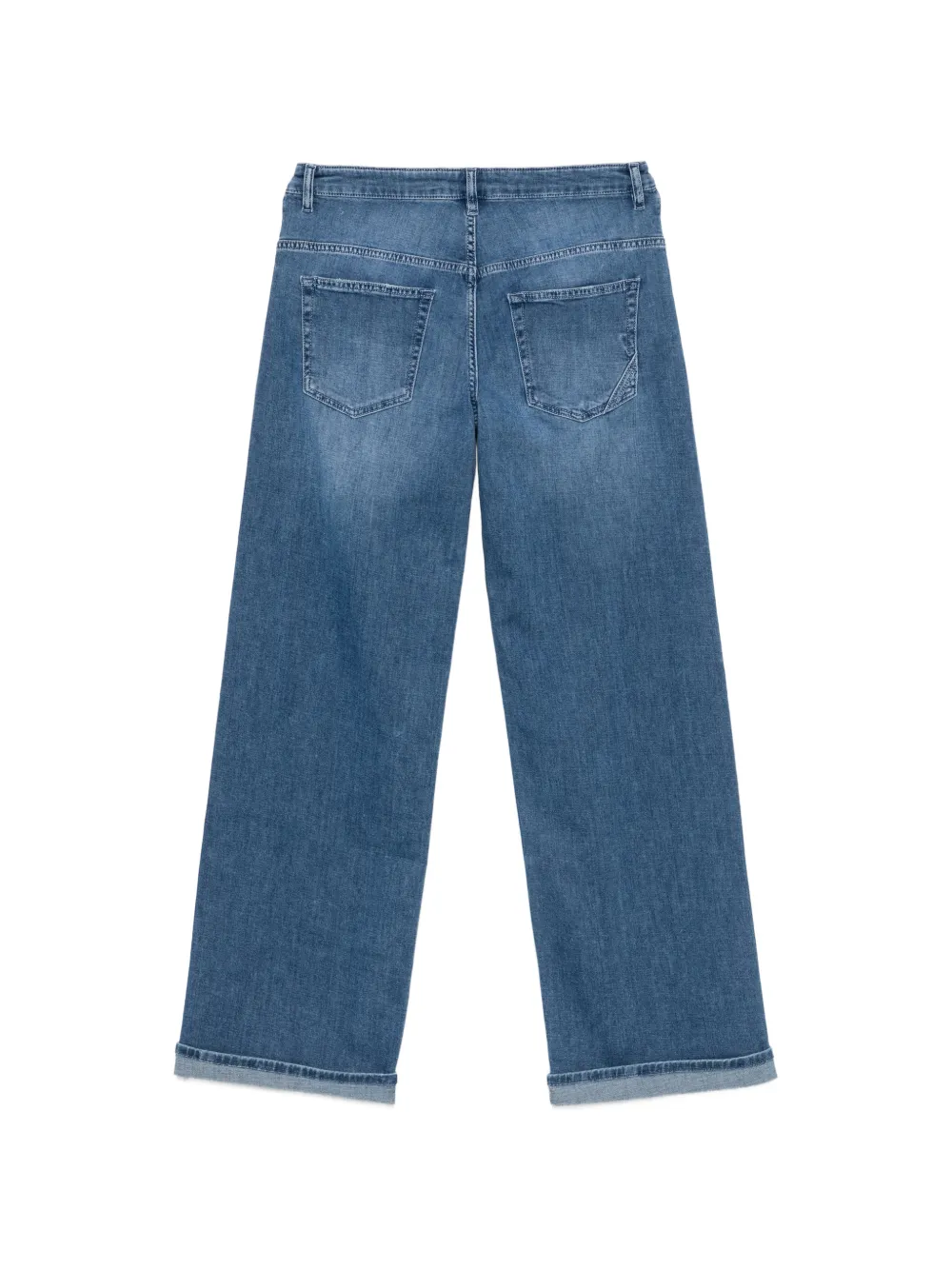 3x1 Charlie jeans met wijde pijpen en manchetten Blauw