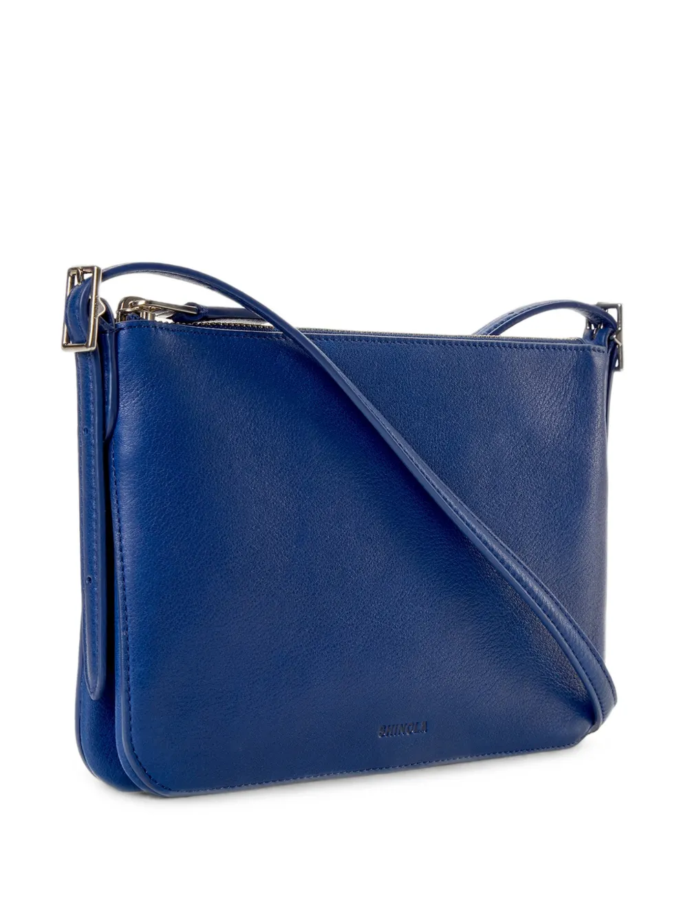 Shinola small Bixby accordion-style leather crossbody bag - Blu