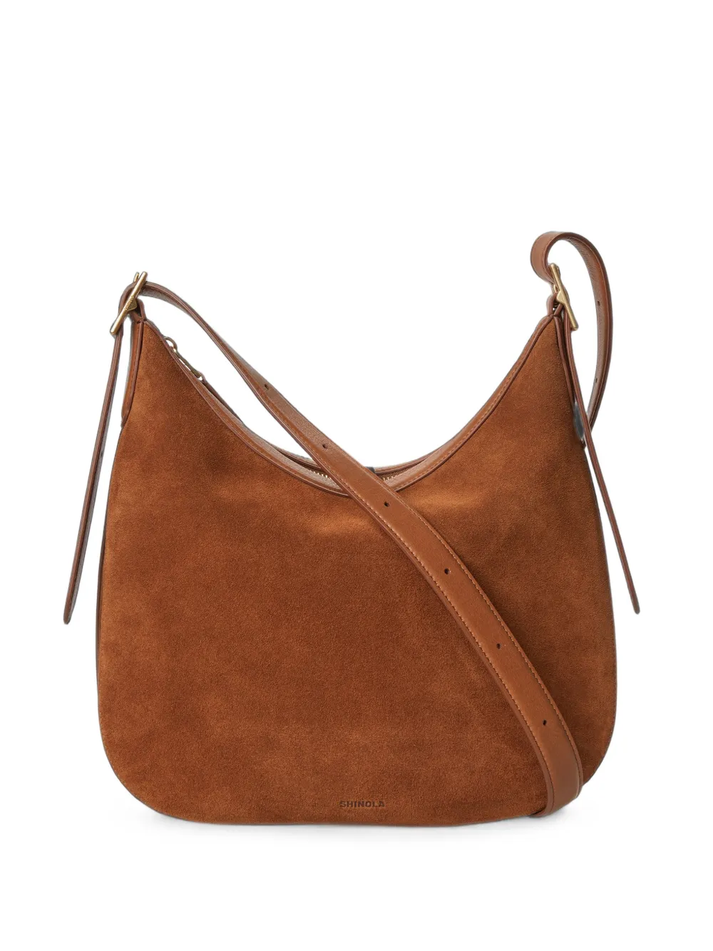Shinola Borsa a tracolla Bixby media in pelle scamosciata - Marrone