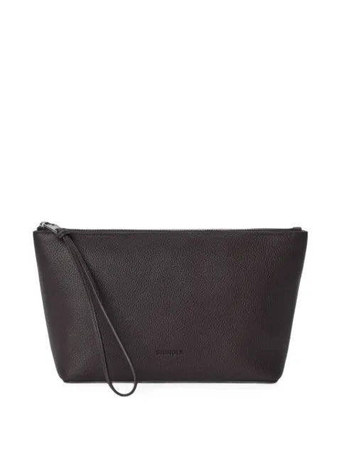 Shinola small pebbled leather cosmetic case
