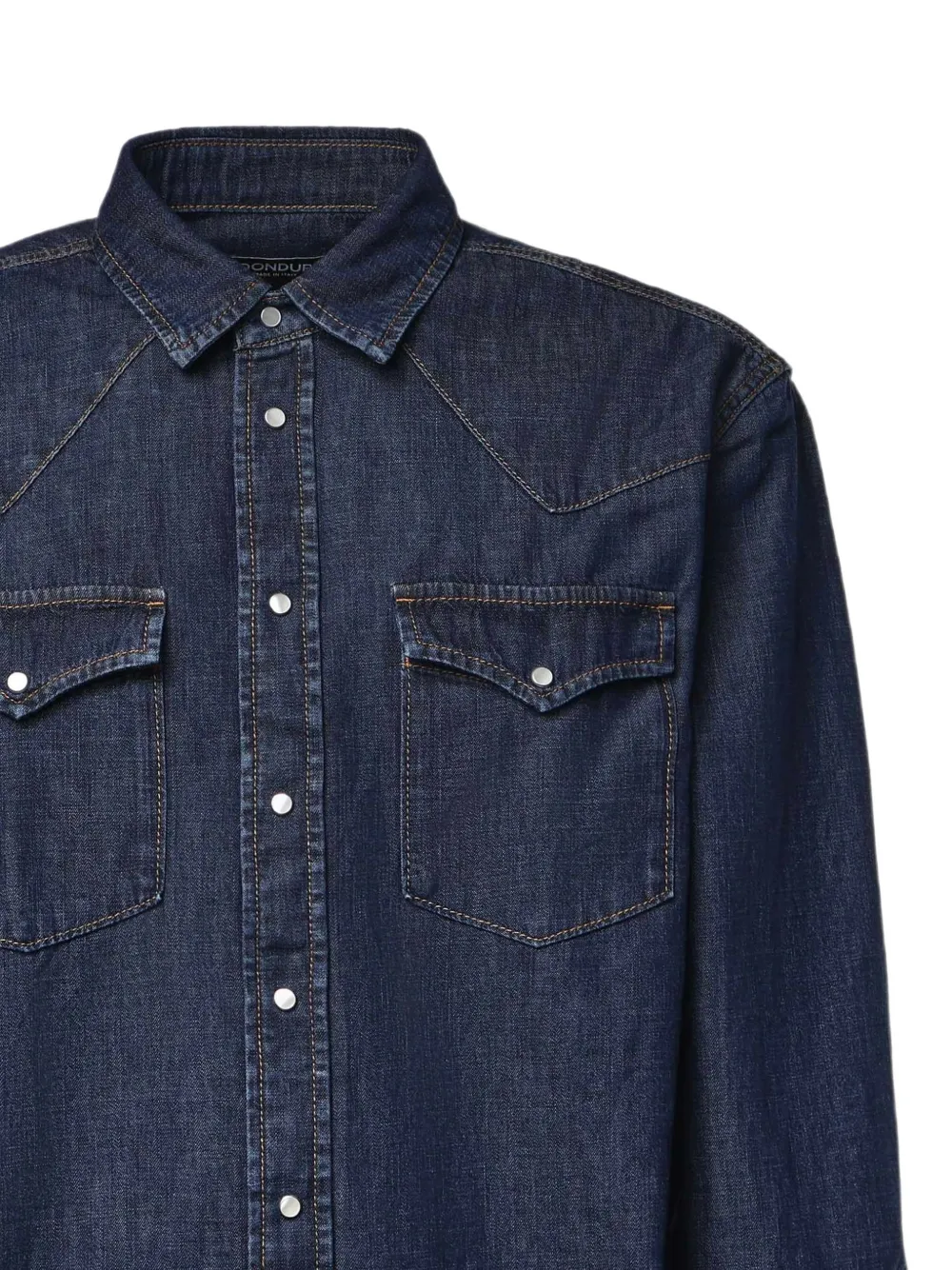 DONDUP Western-Yoke overhemd met borstzak Blauw
