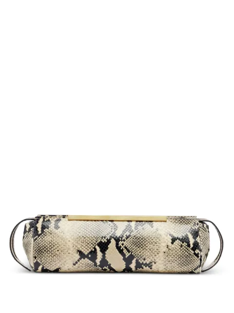 KHAITE snake-effect leather clutch bag
