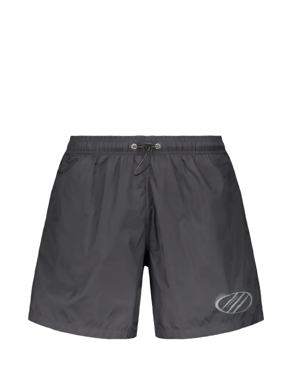Plein Sport logo-print drawstring swim shorts - Grigio