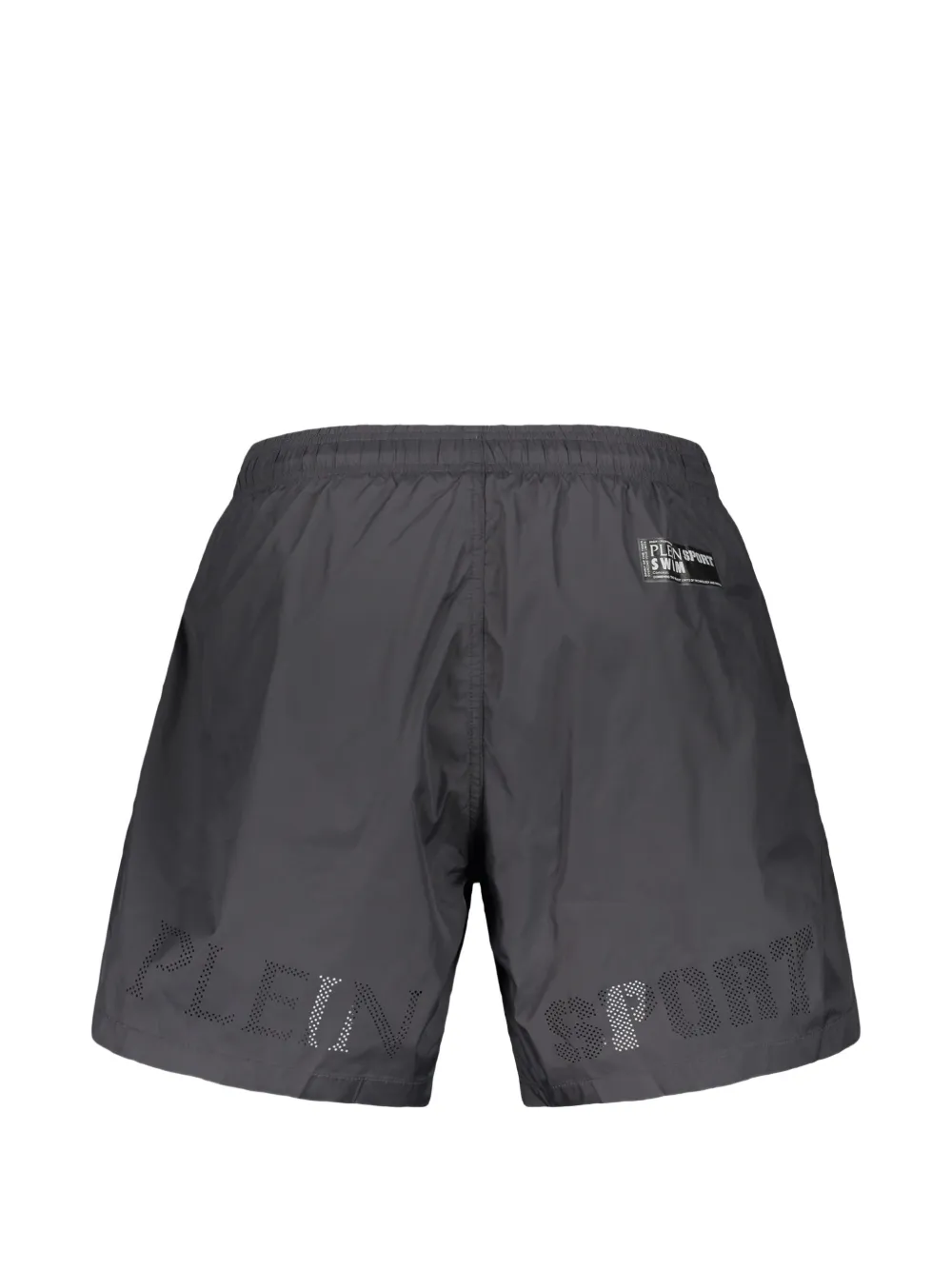 Plein Sport Zwembroek met logoprint en trekkoord Grijs