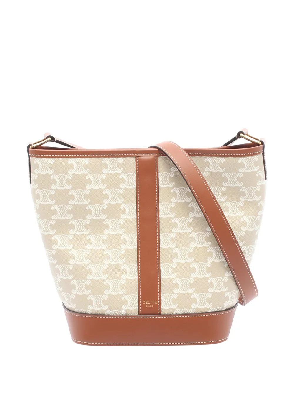 Celine Pre-Owned 2019-2023 Small Triomphe bucket bag - Toni neutri