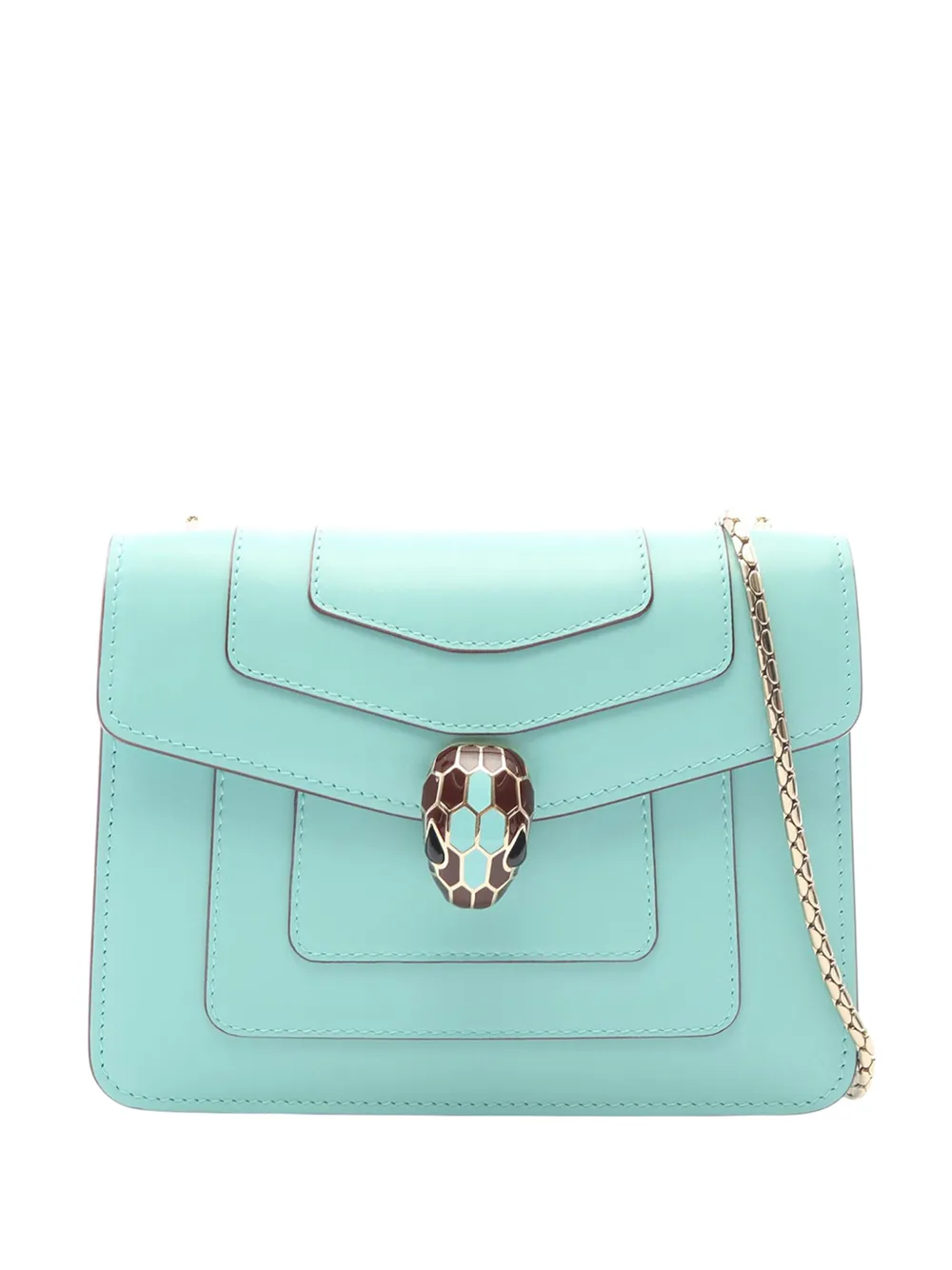 Bvlgari Pre-Owned 2014-2026 Leather Serpenti Forever Chain Flap shoulder bag - Blu