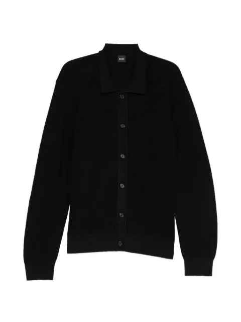BOSS logo-patch shirt