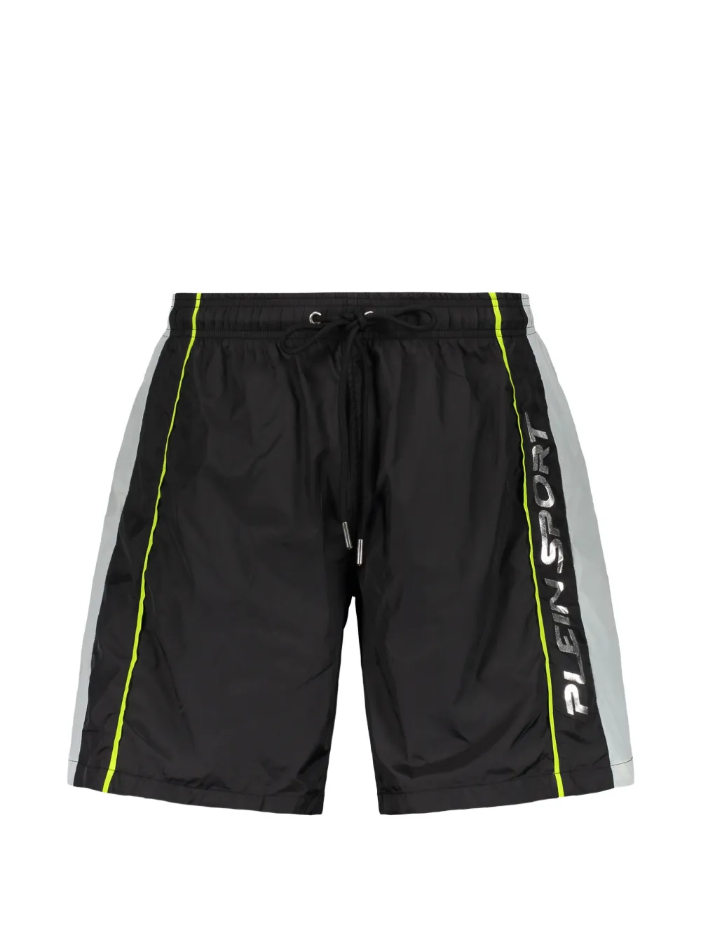 Plein Sport logo-print drawstring swim shorts - Nero