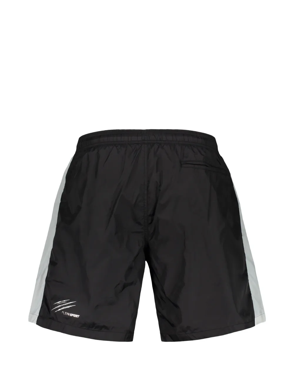 Plein Sport Zwembroek met logoprint en trekkoord Zwart