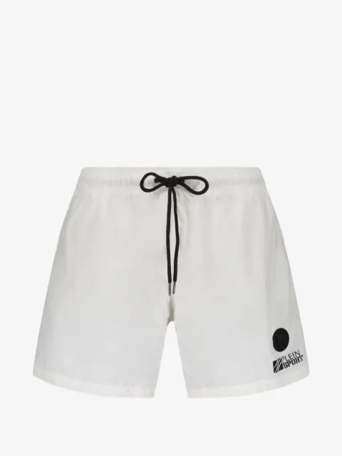 Plein Sport logo-patch drawstring swim shorts