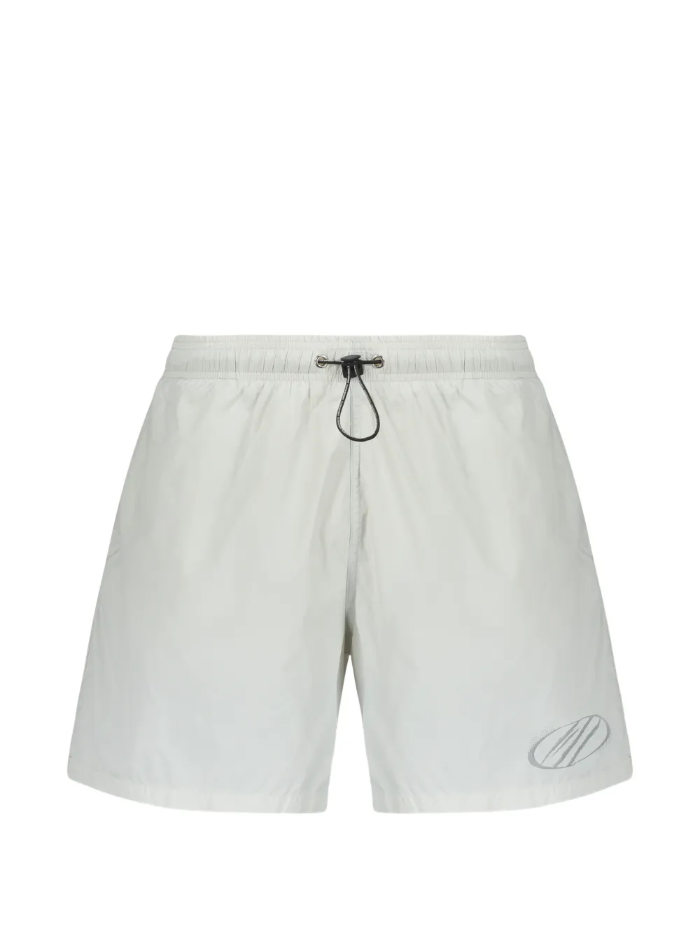 Plein Sport logo-print drawstring swim shorts - Bianco
