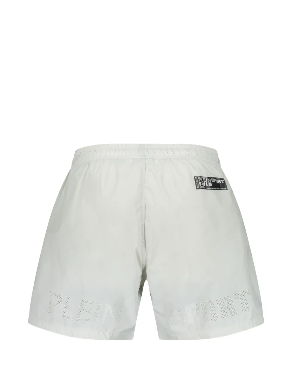 Plein Sport Zwembroek met logoprint en trekkoord Wit