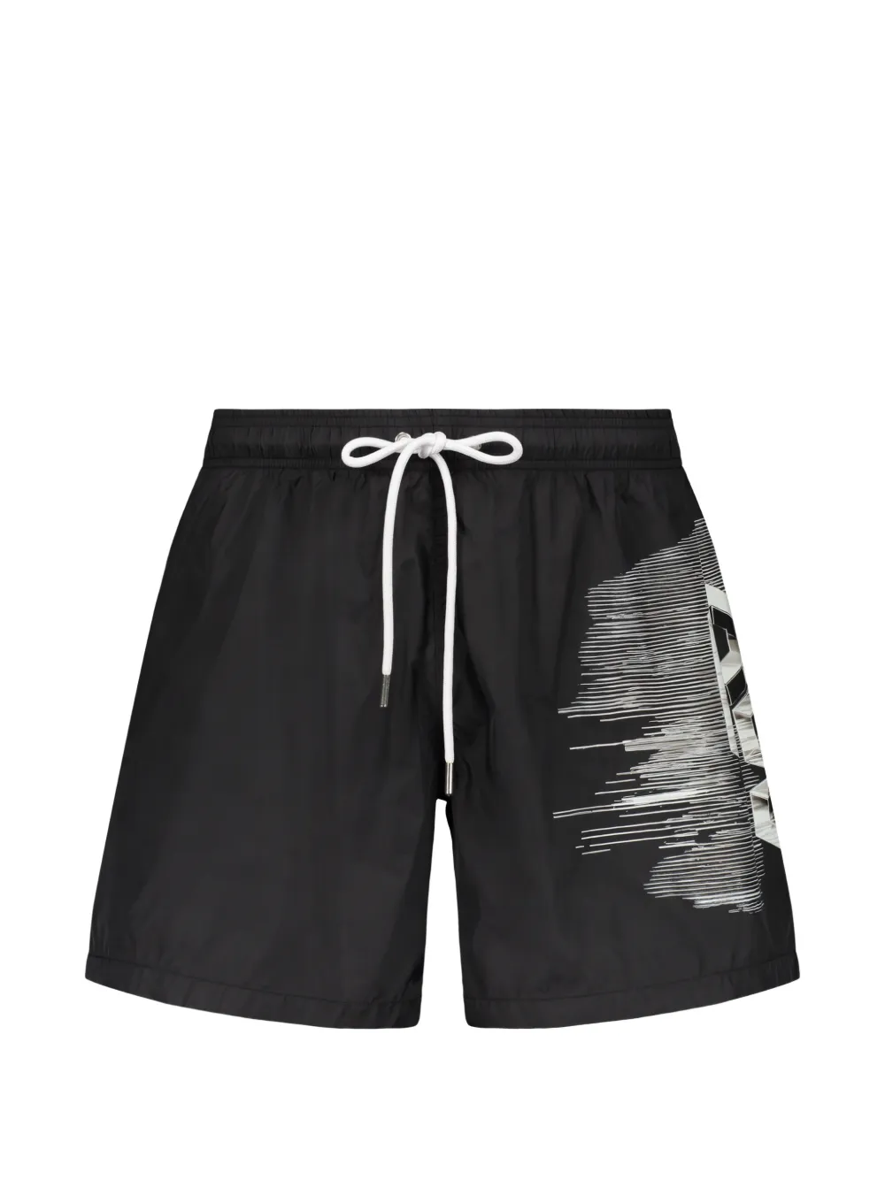 Plein Sport logo-print drawstring swim shorts - Nero