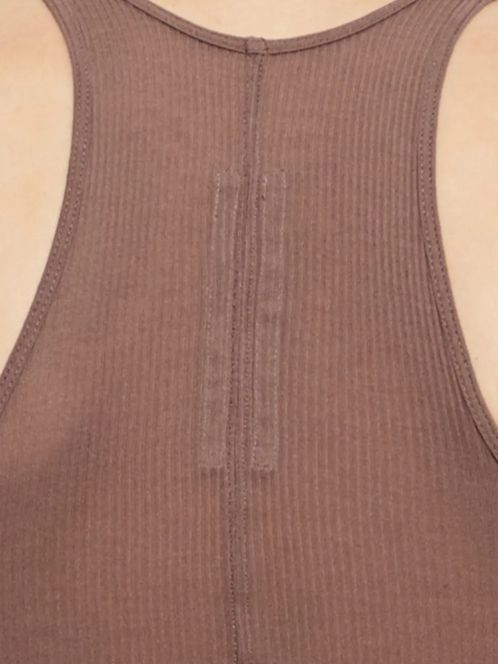 Rick Owens Ribgebreide racerback tanktop Bruin